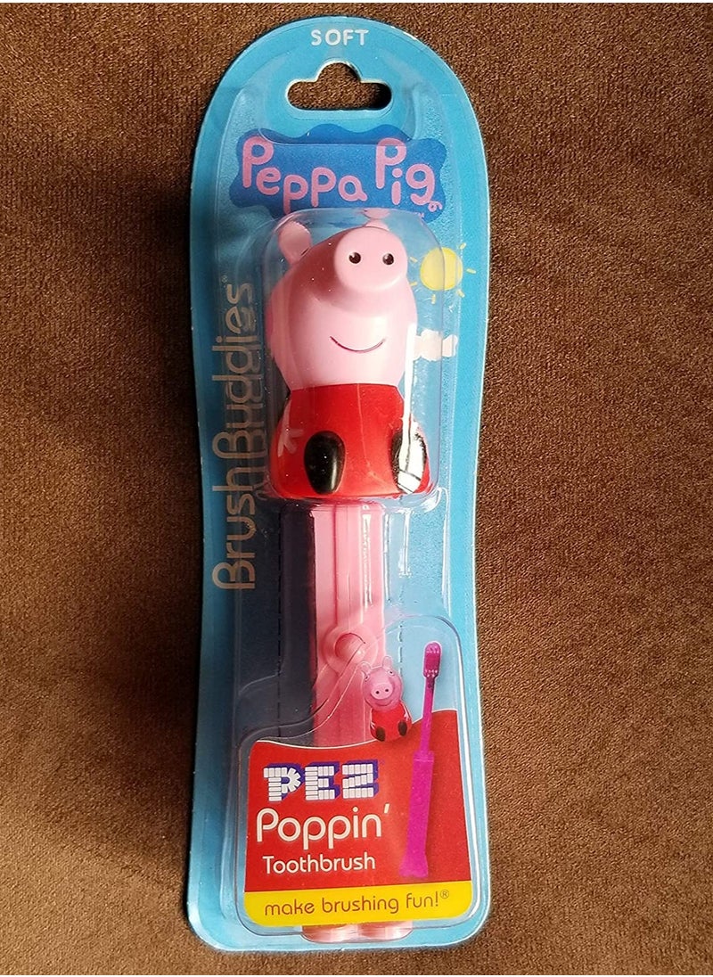 Brush Buddies Peppa Poppin' Pez Toothbrush, 0.100 Pound