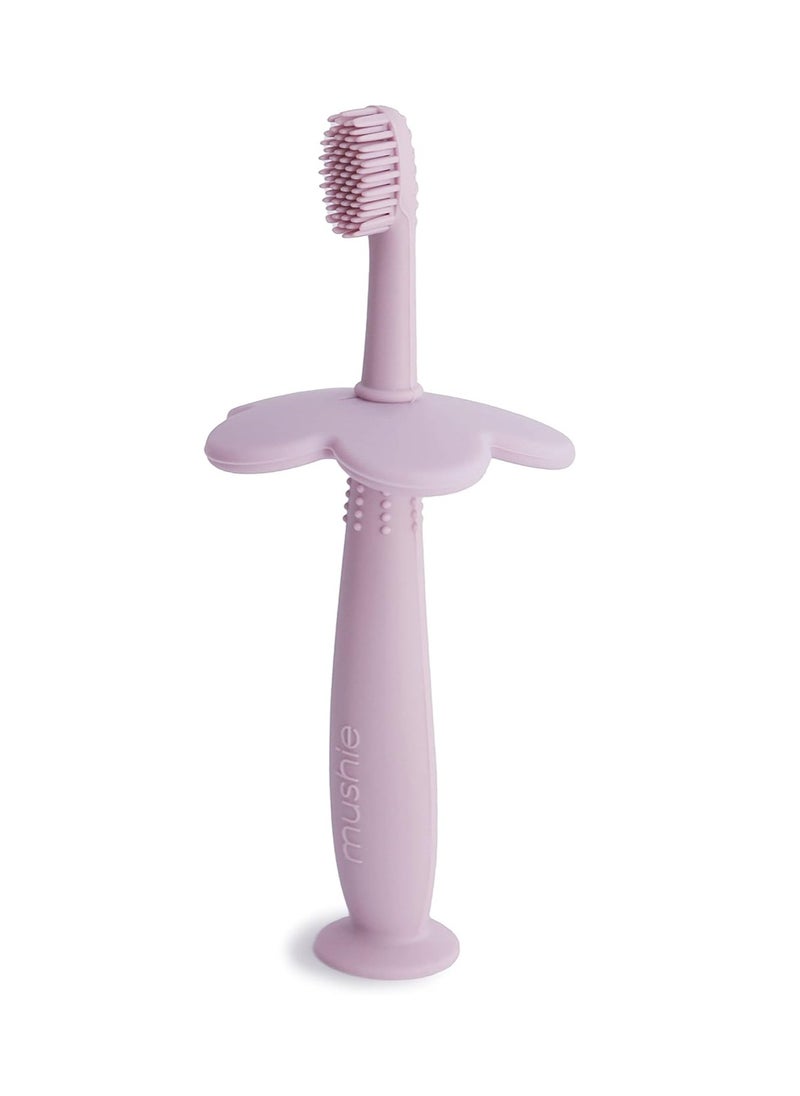 mushie Flower Toddler Training Toothbrush (Soft Lilac)