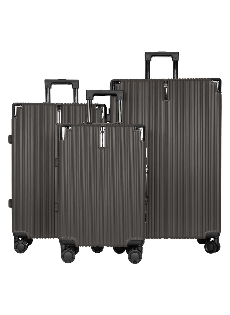 ELITE  Premium ABS+PC Luggage 3 Set -Grey