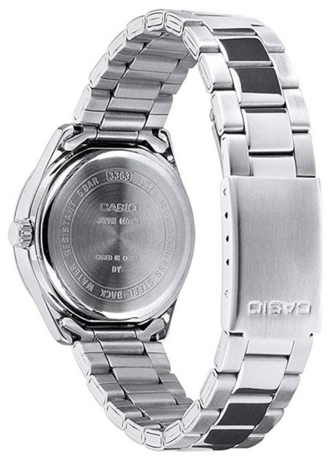 Casio Men's Watch - MTP-1302PD-7AVEF White Dial, Silver Band