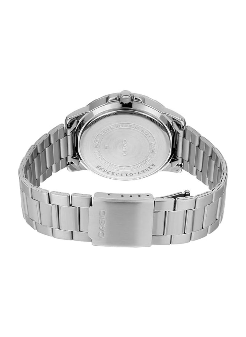 Men's Enticer Analog Quartz Stainless Steel Wrist Watch MTP-VD01D-3E2VUDF - 45mm - Silver