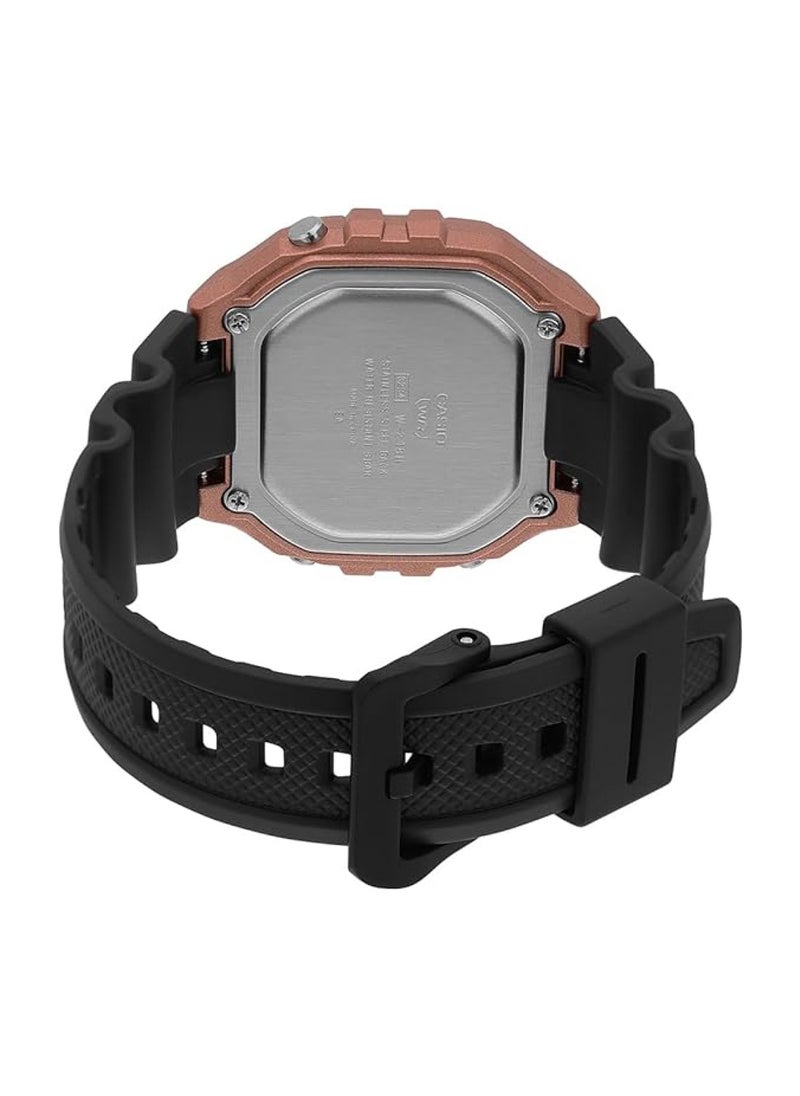 Men's Quartz Standard Digital Resin Strap Watch W-218HM-5BVDF