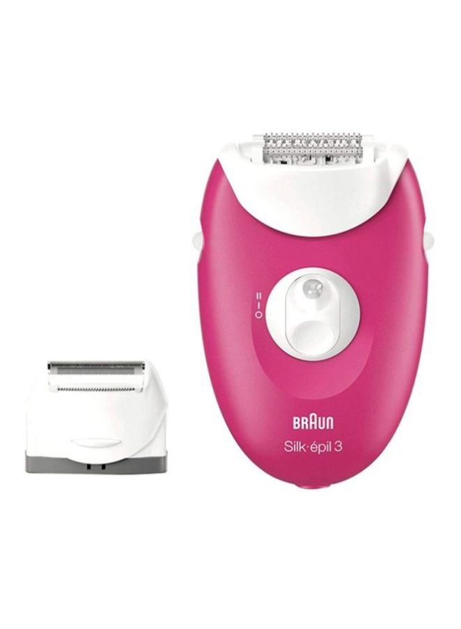 Silk-Épil 3-420, Epilator For Long-Lasting Hair Removal, Bikini Styler, 20 Tweezers Pink 0.51kg