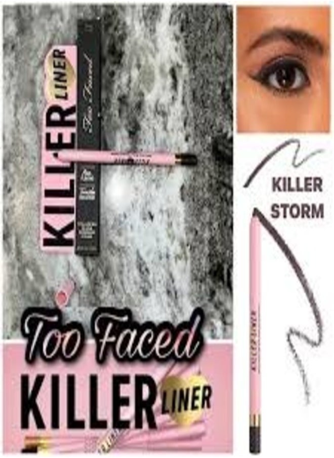 Too Faced Killer Liner 36 Hour Waterproof Gel Eyeliner Killer Storm - (Grey) 1.2g