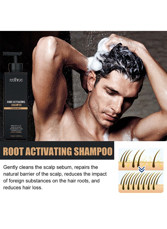 Root Activating Shampoo, Strengthen Hair Root Anti Falling And Firm Hair, Thick And Fluffy Hair, Soft And Strong Hair Repair And Care Shampoo, 100ML