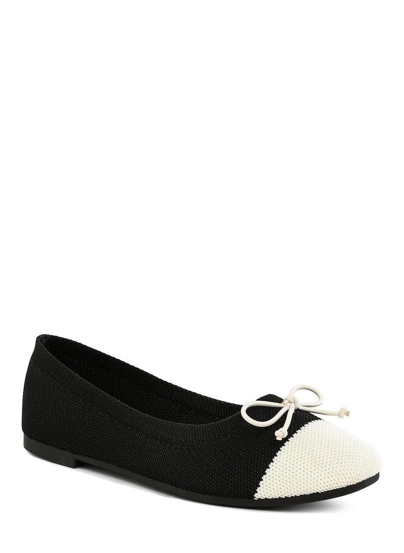 Two Tone Ballerinas in Black and White