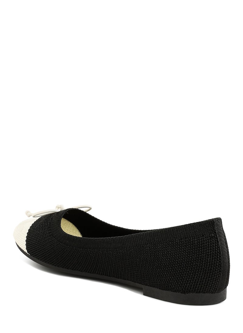 Two Tone Ballerinas in Black and White