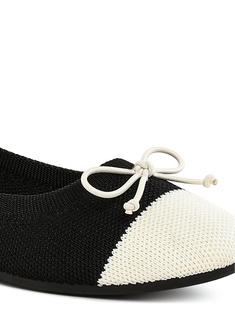 Two Tone Ballerinas in Black and White