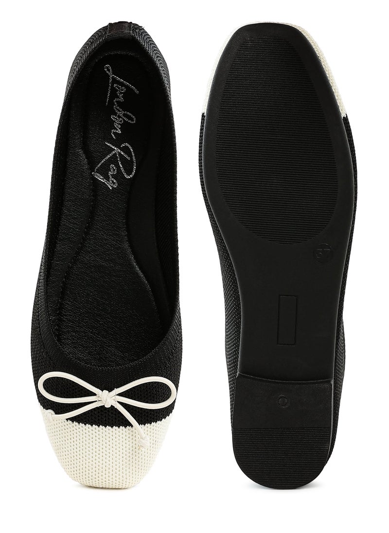 Two Tone Ballerinas in Black and White