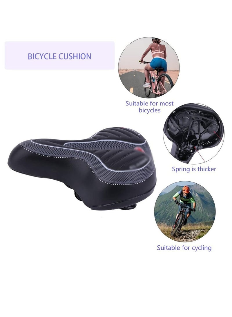 Bicycle Saddle,Reflective Shock Bike Saddle Bicycle Seat Breathable Rainproof  Road Mountain  Accessory