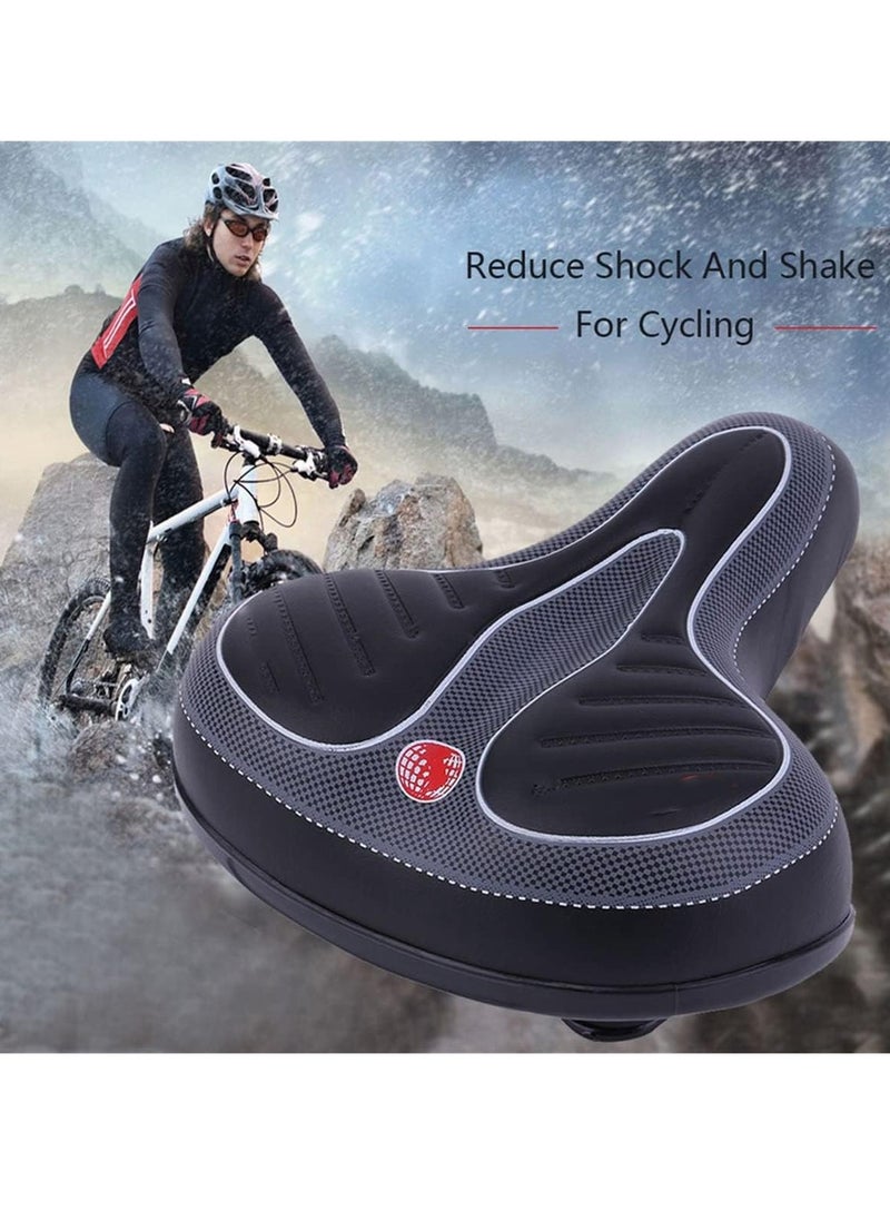 Bicycle Saddle,Reflective Shock Bike Saddle Bicycle Seat Breathable Rainproof  Road Mountain  Accessory