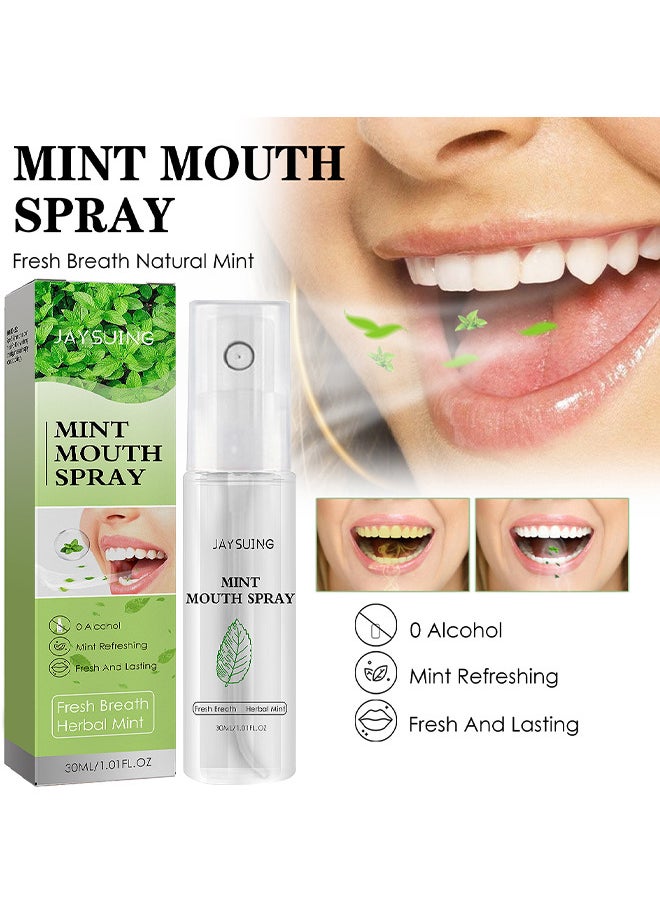 Mint Mouth Spray 30ML, Fresh Breath Oral Care Essence, Breath Freshener, Bad Breath Treatment, Long Lasting Breath Spray For Bad Breath, Fresh Breath Spray For Mouth Freshener