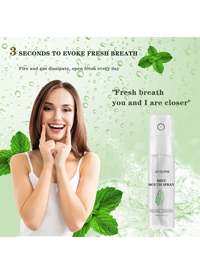 Mint Mouth Spray 30ML, Fresh Breath Oral Care Essence, Breath Freshener, Bad Breath Treatment, Long Lasting Breath Spray For Bad Breath, Fresh Breath Spray For Mouth Freshener