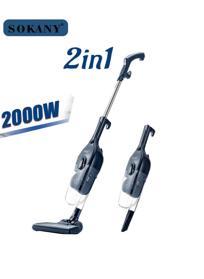 Vacuum Cleaner, 18kpa/5m Corded Upright Vacuum Cleaner,2000W Suction with Multifunction Lightweight Handheld Stick Cleaner for Home, Car, Hard Floor, Carpet, Pet Hair,SK-13043