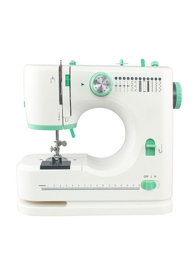 Sewing Machine for Beginners,Portable Sewing Machine with 12 Built-in Stitches,2 Speed(High-Low Speeds)-White Green