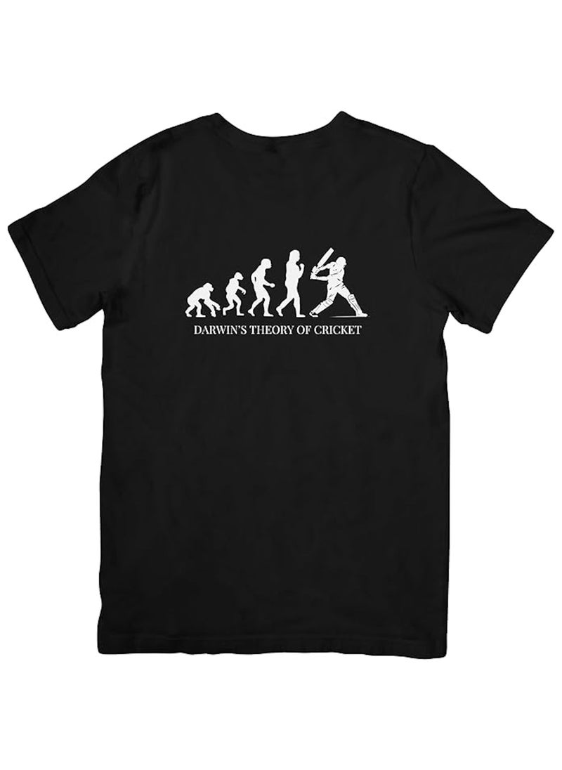 Darwin's Theory of Cricket Funny Evolution of Man Unisex T-Shirt, Gift for Cricket Fan, Father, Brother, Friend, Uncle, Cousin