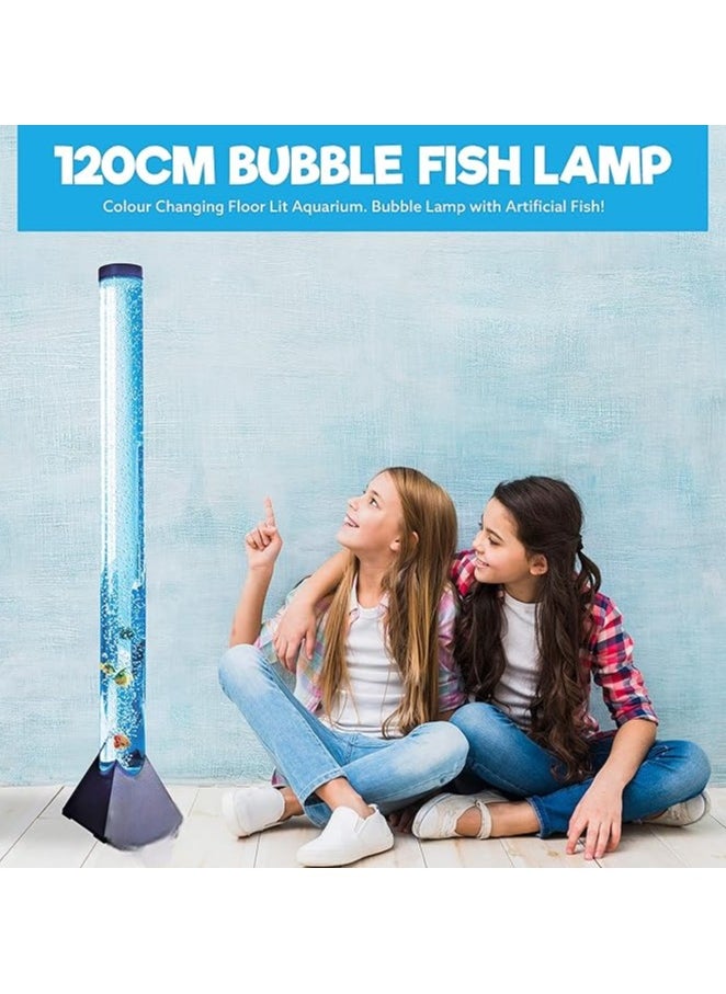 90cm Tall Fish Bubble Lamp with 7 Changing Colors – Unique Sensory Experience and Relaxing Decor