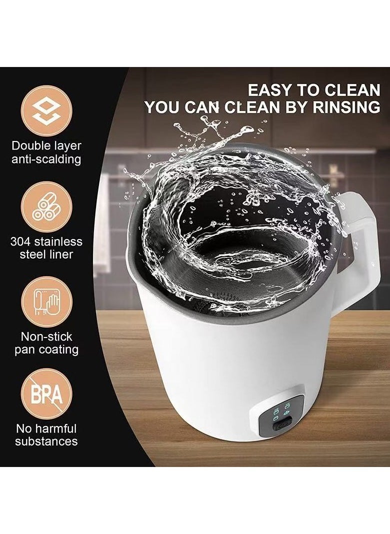 Electric Milk Frother Steamer Milk Foamer 4 in 1 Multifunctional Hot Cold Milk Foam Maker 400W Automatic Quiet Milk Warmer Latte Cappuccinos Hot Chocolate