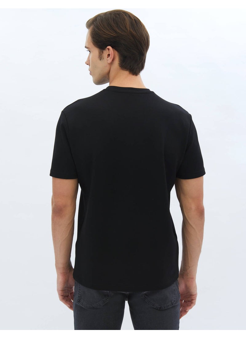 Black Plain Crew Neck T-Shirt