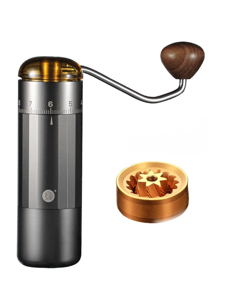 zeroHero Z5 Manual Coffee Grinder with Dual Functionality, 100 Grind Settings, CNC Titanium Burrs, Aluminium Alloy Body – Perfect for Espresso & Pour-Over, 20g Capacity – Available in Grey