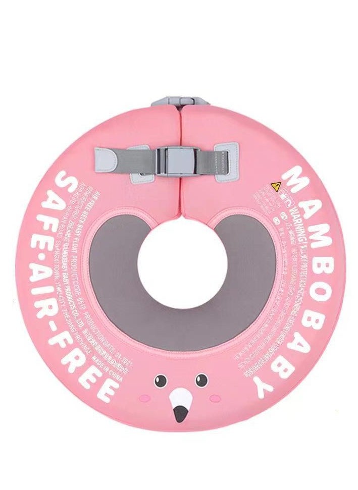 Baby Float Neck Ring Non-Inflatable Float Neck Ring Head Float Swimming Ring Toys Swim Trainer for Pool Bathtub Infants Pink