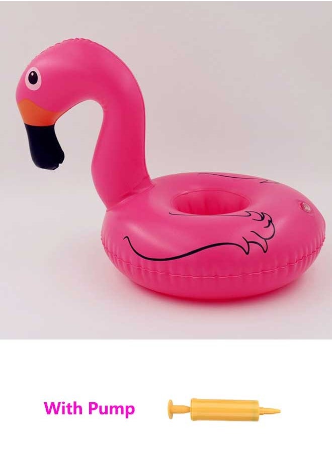 Pink Swan Shape Inflatable Swimming Pool Portable Cup Holder