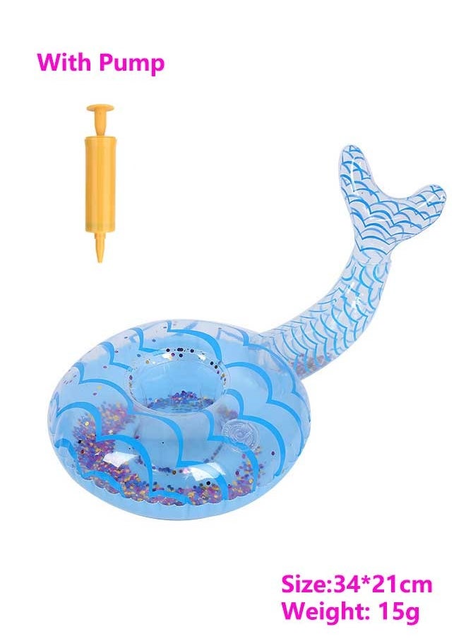 Mermaid Shape Inflatable Swimming Pool Portable Cup Holder