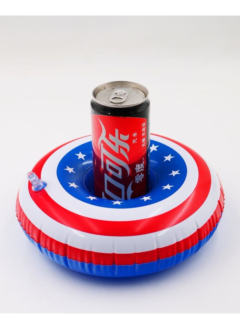 Flag Of United States Shape Inflatable Swimming Pool Portable Cup Holder