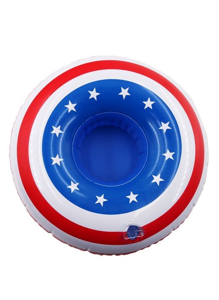 Flag Of United States Shape Inflatable Swimming Pool Portable Cup Holder