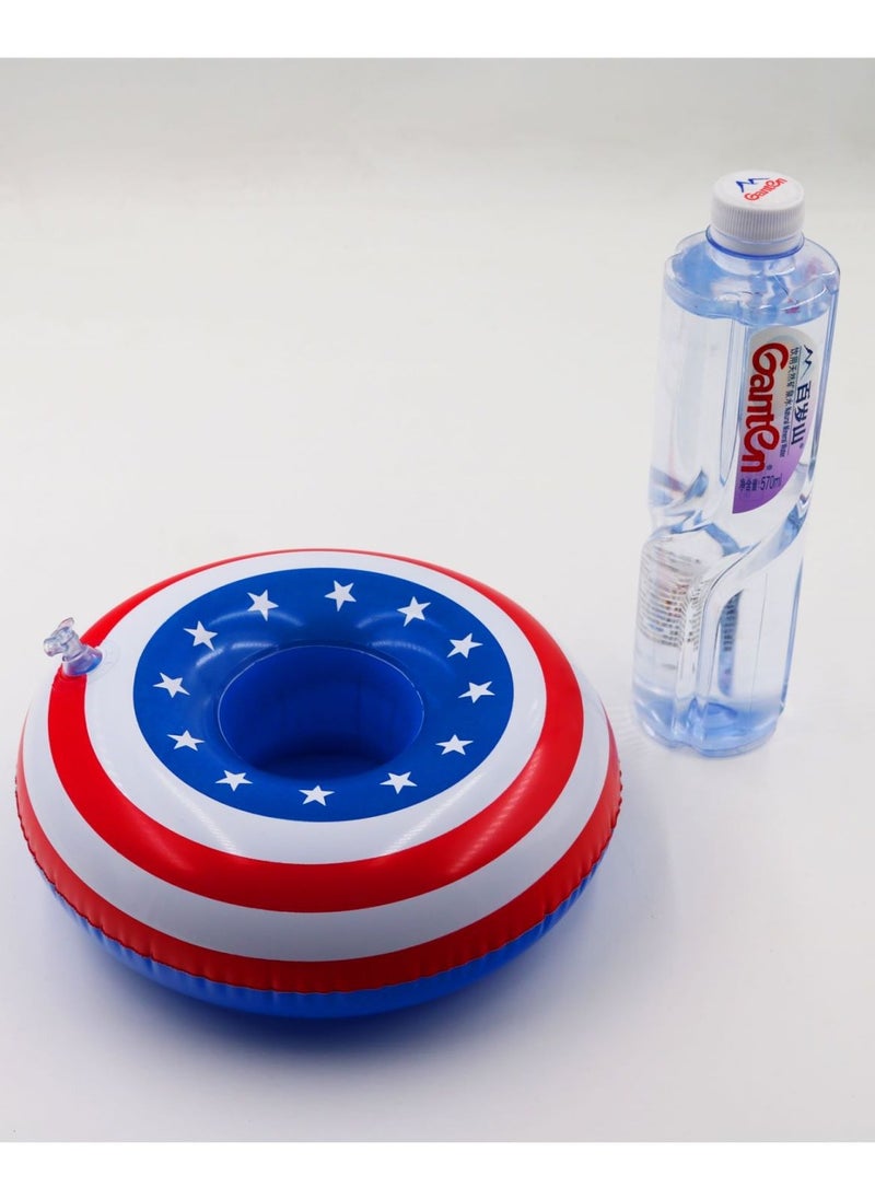 Flag Of United States Shape Inflatable Swimming Pool Portable Cup Holder