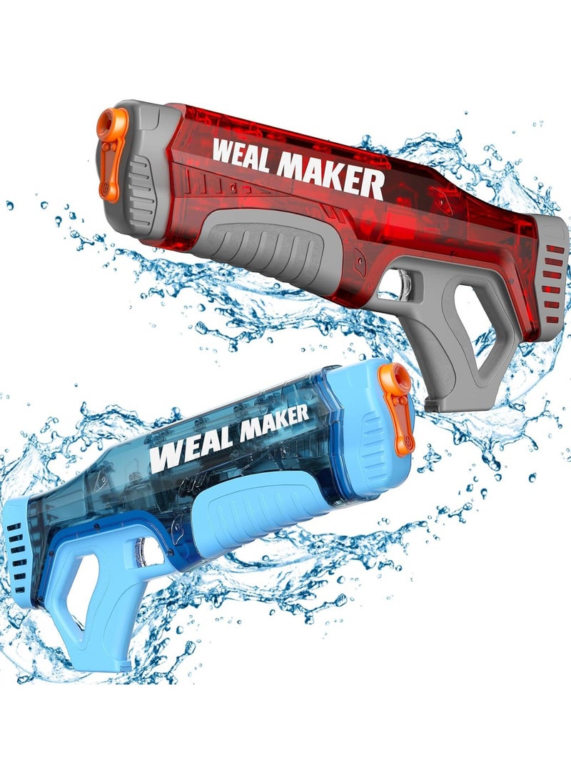 2 Pack Fast Automatic Suction Electric Water Guns, High Power Automatic Squirt Water Gun for Kids