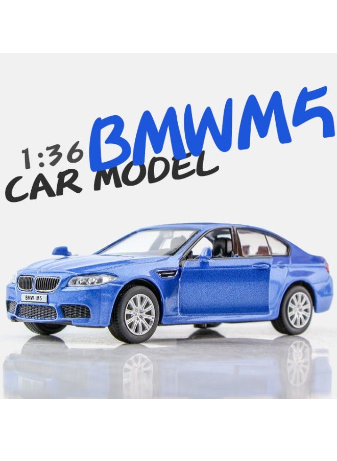 1/36 BMW M5 Car Model, BMW Model Car, Zinc Alloy Toy Car for Kids, Pull Back Vehicles Toy Car for Toddlers Kids Boys Girls Gift 12*5*3.5cm (Blue)