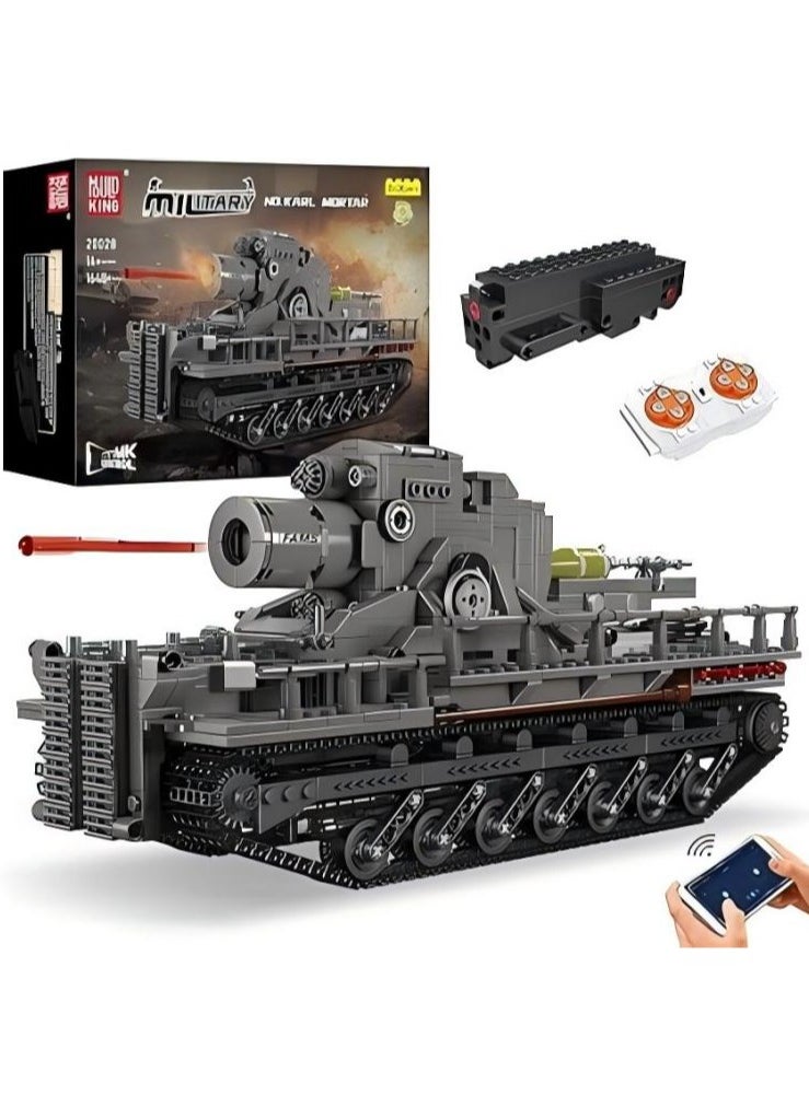 20028 Technik Armored vehicle building block models, remote control and APP dual control, tank toys, toys-and-games/building-toys，adult and children toys, 14+1648 pieces