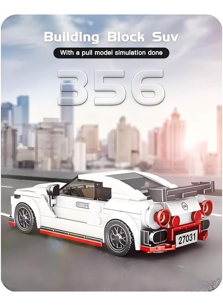 27031 Technical Speed Champion Sports car module with acrylic display GTR Racing fixture module model, children's building blocks toy car set (356 pieces) 8+