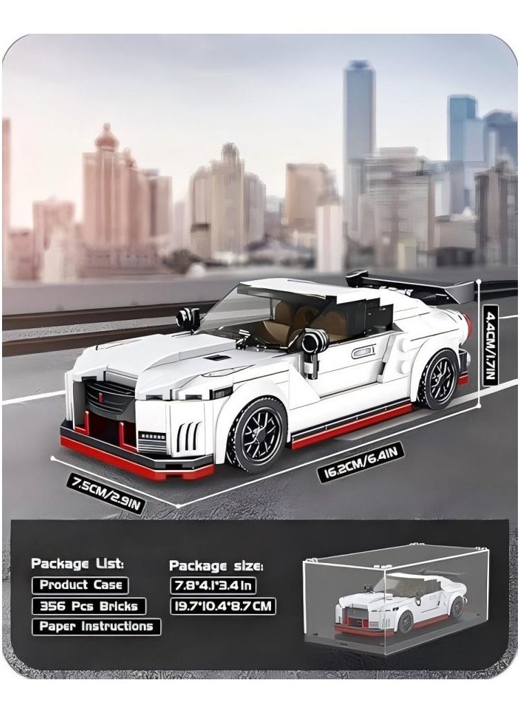 27031 Technical Speed Champion Sports car module with acrylic display GTR Racing fixture module model, children's building blocks toy car set (356 pieces) 8+