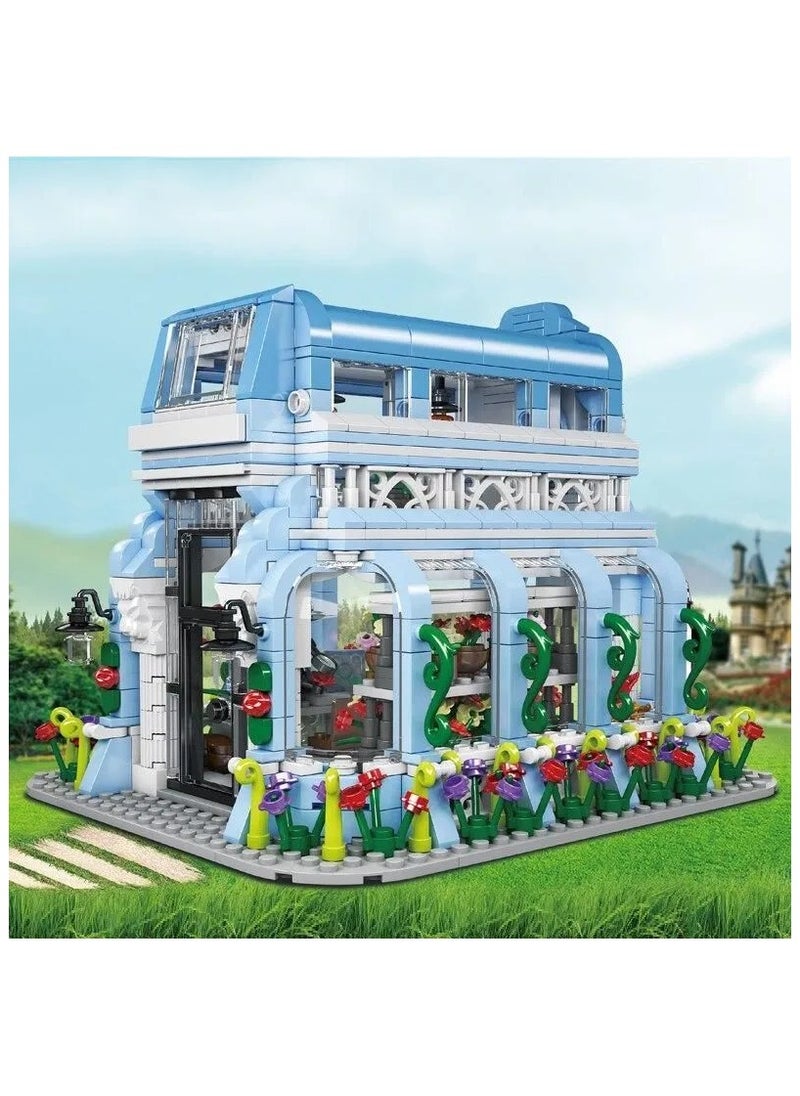 Friends Home Linglong Botanical Garden building set with LED lights, botanical garden model, city street scene, decorative plant scene building toys, adult girls gift 1289 pieces 16048