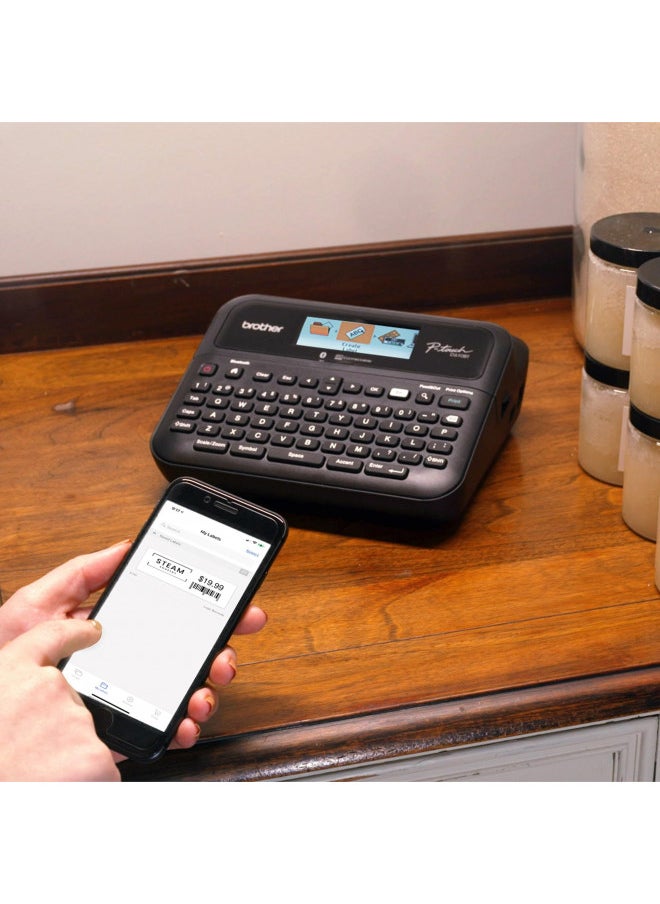 Brother P-Touch PT- D610BT Business Professional Connected Label Maker | Connect and Create via Bluetooth® on TZe Label Tapes up to ~1 inch, White
