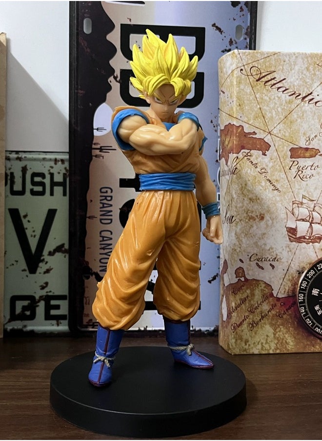 Dragon Ball awakened Son Goku  Action Figure Decorative Resin Sculpture Home Decor Statue, Art Figurine Home Ornament Decoration for Office, Living Room, Bedroom, Book Shelf, TV Cabinet, Desktop