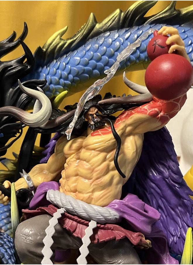 One piece Dragon Kaido Action Figure Decorative Resin Sculpture Home Decor Statue, Art Figurine Home Ornament Decoration for Office, Living Room, Bedroom, Book Shelf, TV Cabinet, Desktop