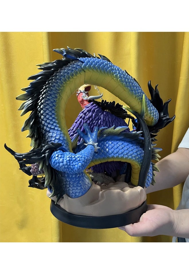 One piece Dragon Kaido Action Figure Decorative Resin Sculpture Home Decor Statue, Art Figurine Home Ornament Decoration for Office, Living Room, Bedroom, Book Shelf, TV Cabinet, Desktop