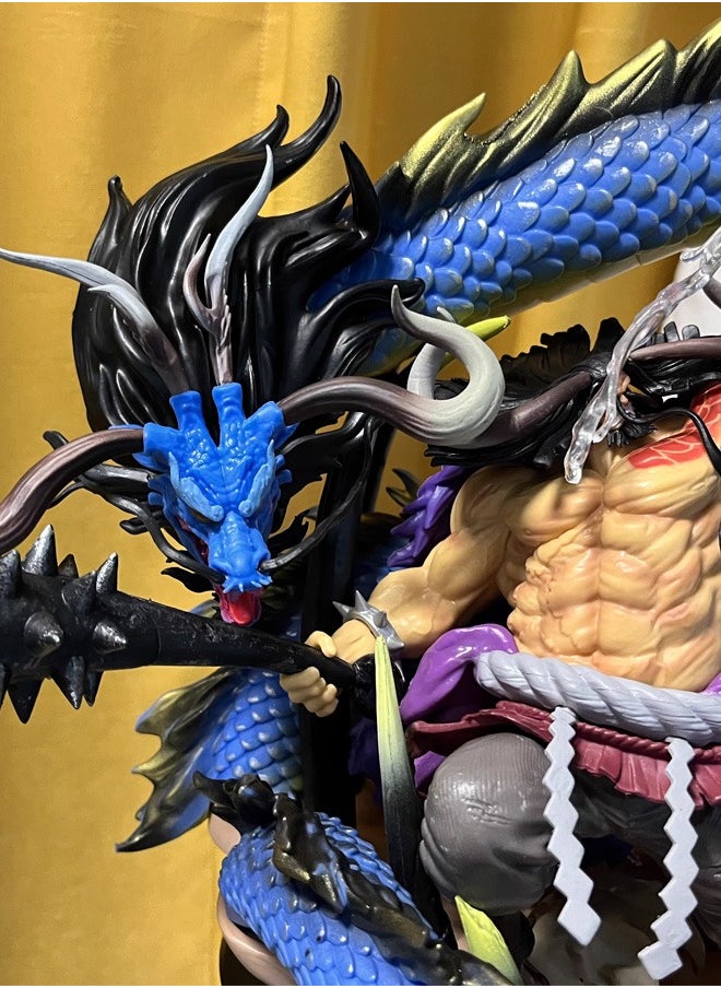 One piece Dragon Kaido Action Figure Decorative Resin Sculpture Home Decor Statue, Art Figurine Home Ornament Decoration for Office, Living Room, Bedroom, Book Shelf, TV Cabinet, Desktop