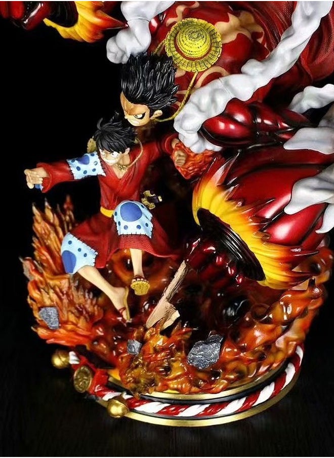 One piece Luffy the Crow Cannon Action Figure Decorative Resin Sculpture Home Decor Statue, Art Figurine Home Ornament Decoration for Office, Living Room, Bedroom, Book Shelf, TV Cabinet, Desktop