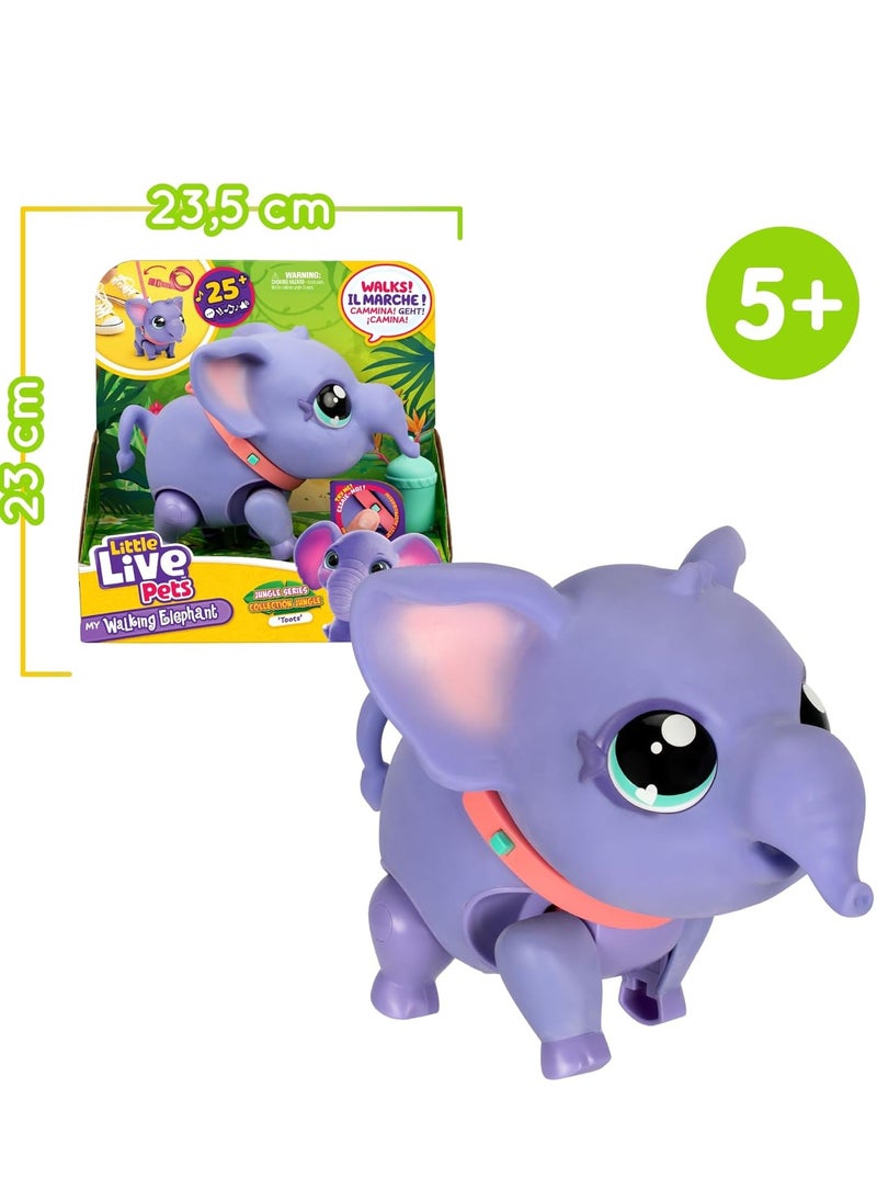 Little Live Pets  Walking My Pet Elephant The Elephant Toy Pet Walks and Dances to the Rhythm of Music, Sounds and Reactions, Interactive Plush Doll, from 4 Years