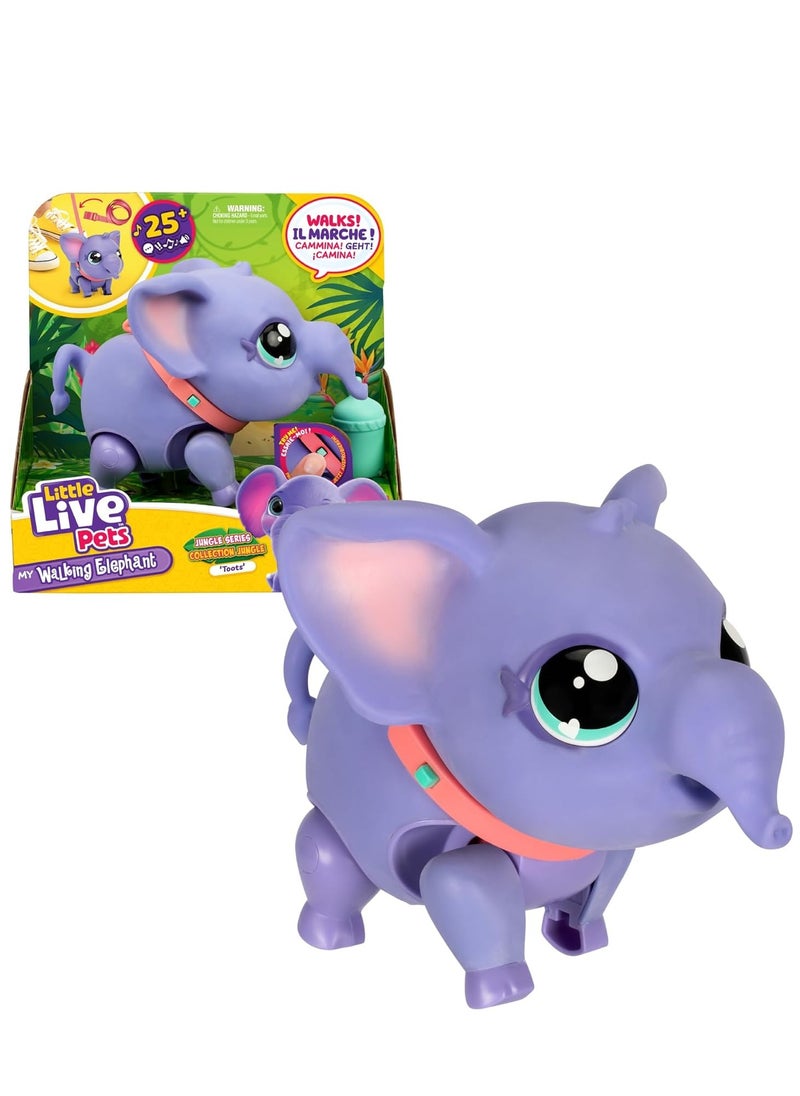 Little Live Pets  Walking My Pet Elephant The Elephant Toy Pet Walks and Dances to the Rhythm of Music, Sounds and Reactions, Interactive Plush Doll, from 4 Years