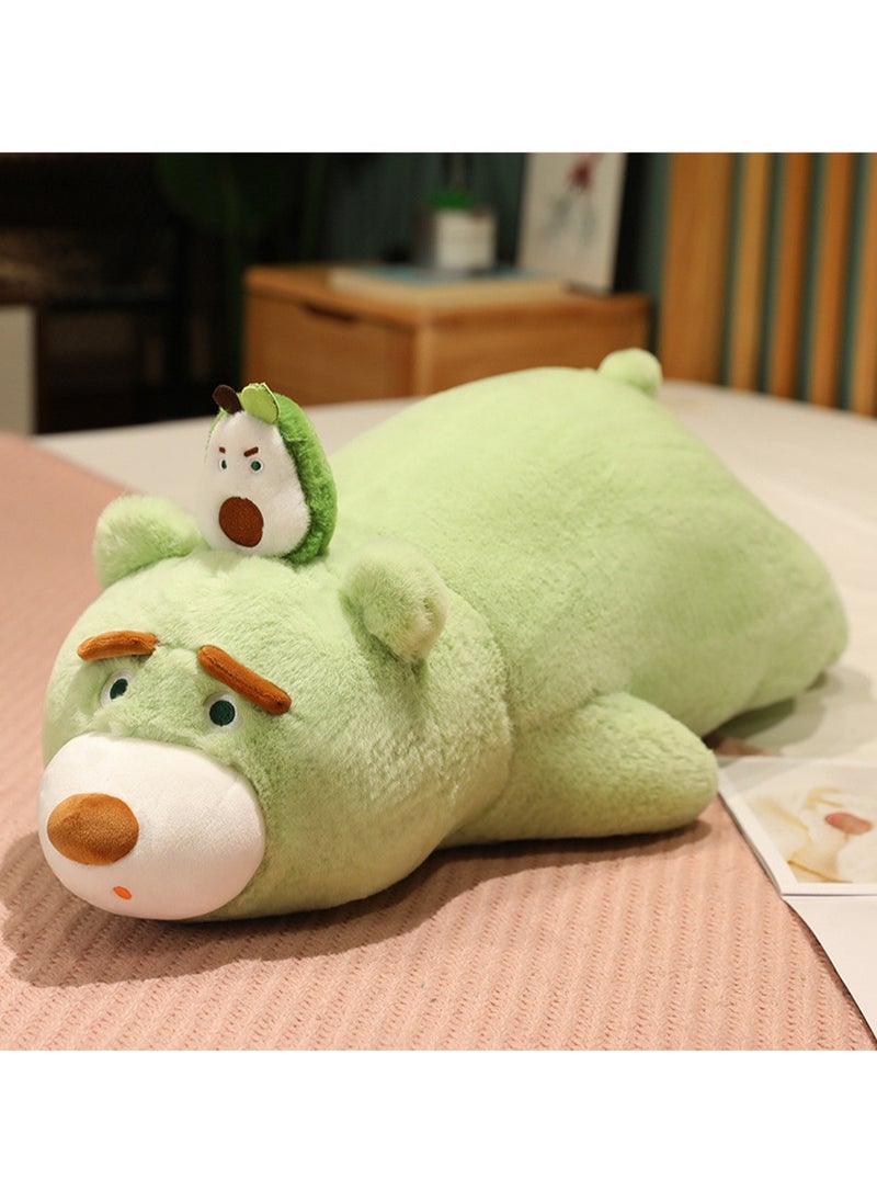 Cute Green Cartoon Bear Plush Toy Soft Stuffed Doll Gift for Boys Girls All Ages (50cm)