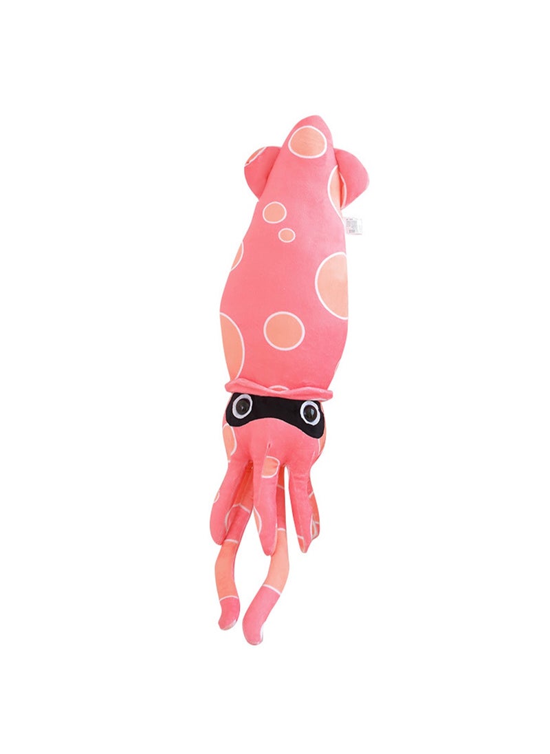 60 CM Simulation Squid Plush Toy Soft Stuffed Cute Cartoon Doll For Girls And Boys All Ages Gift (Red)