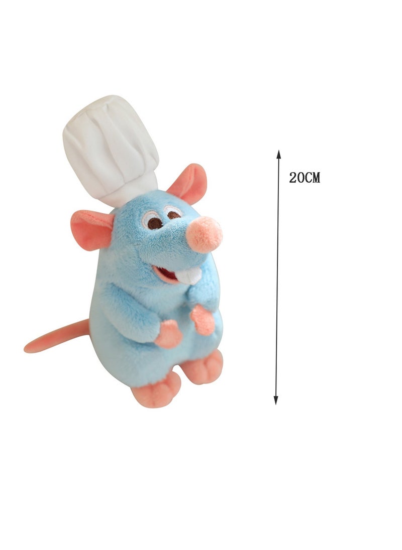 20 CM Cartoon Series Cute Mouse Plush Toy Soft Stuffed Doll For Girls And Boys All Ages Gift（Blue）