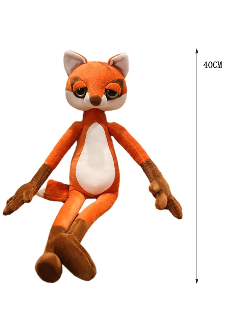 40 CM Cartoon Fox Plush Toy Soft Stuffed Cute Animal Doll For Girls And Boys All Ages Gift