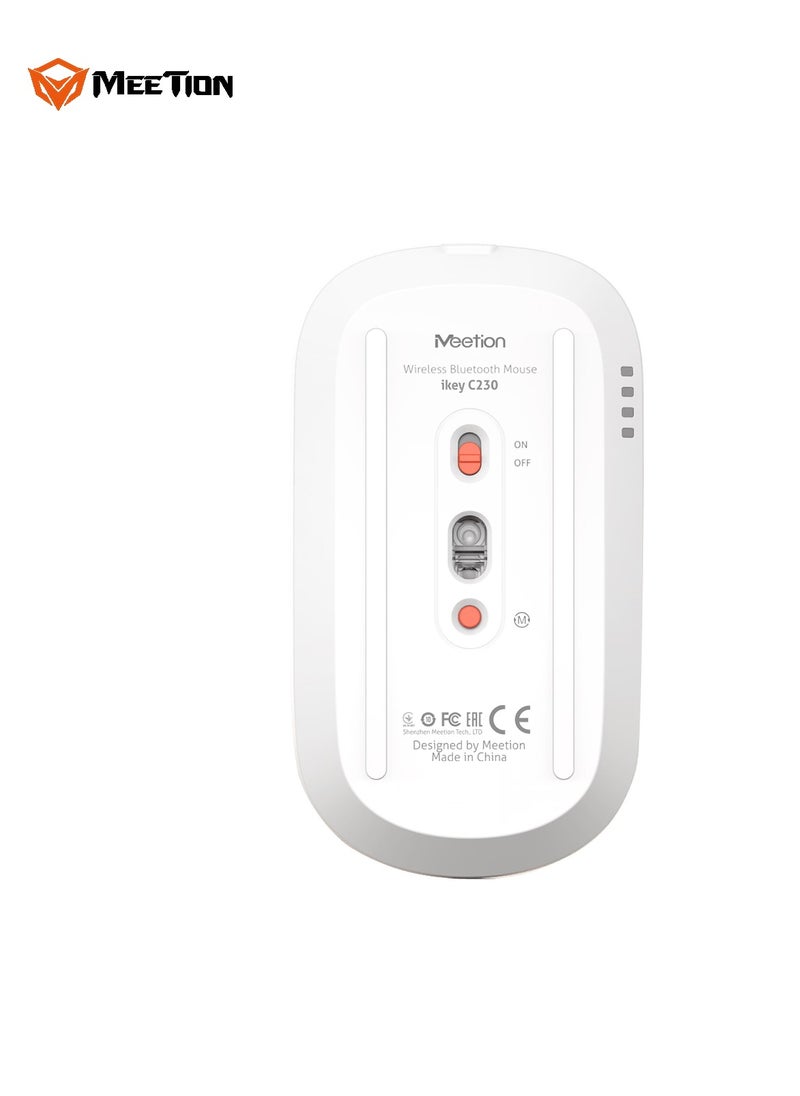 MEETION Ultra-Thin Full-Size Wireless Office Combo iKey C230 Universal Synchronization Protocol 2.4 Wireless & Bluetooth Dual Mode Redefine the Seriousness of Aesthetics