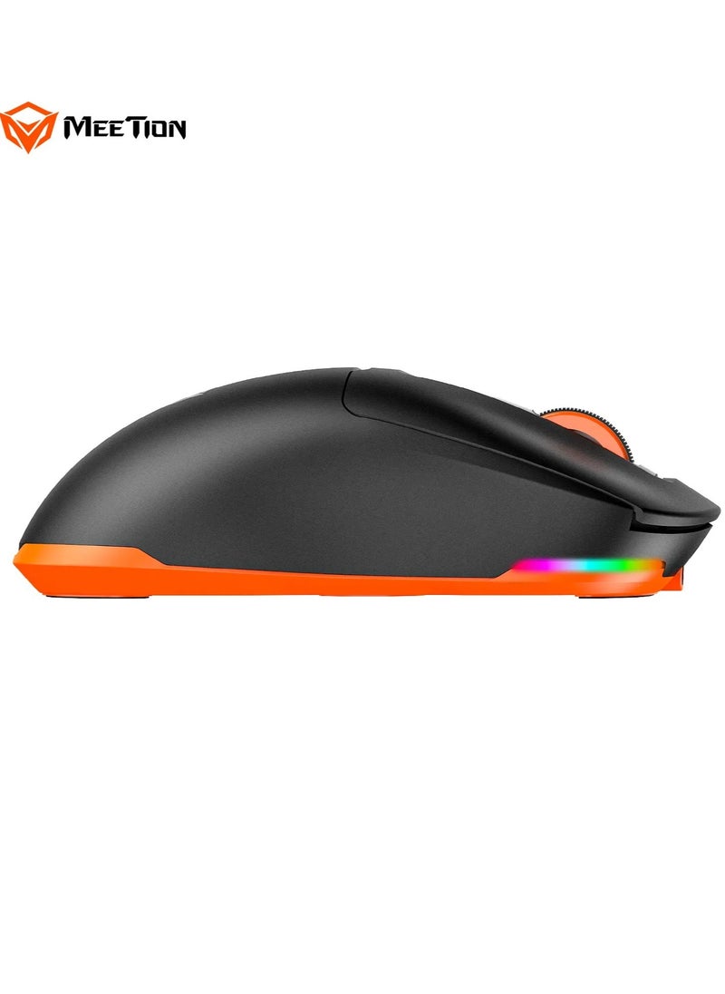 Meetion GW24 8000DPI Gaming Mouse Ultra Lightweight 62g Bluetooth 3-Mode Rechargeable Wireless Gaming Mouse (PINK)